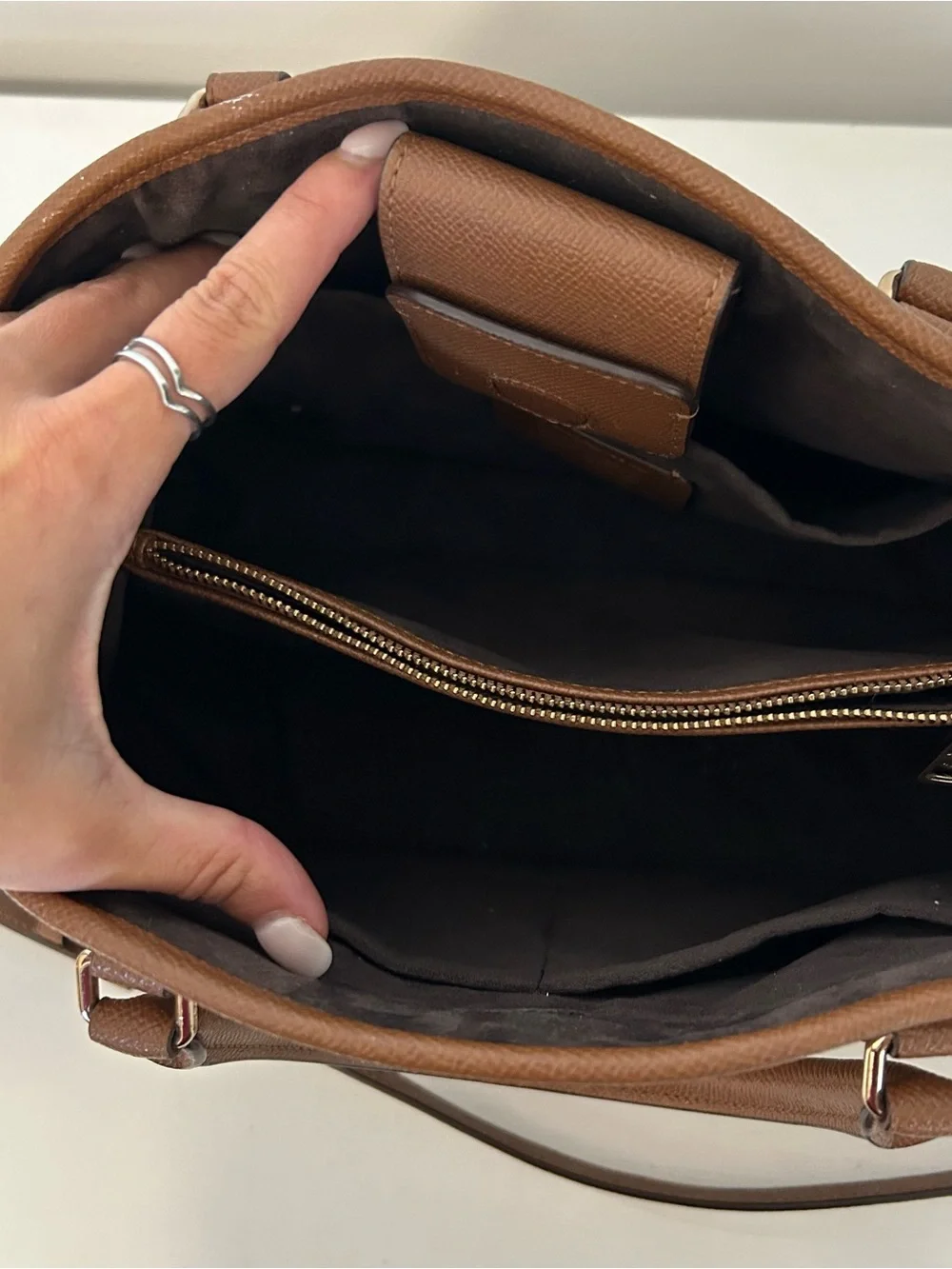 Coach Carryall Leather Satchel brown